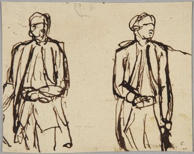 Due figure maschili in piedi da George Romney