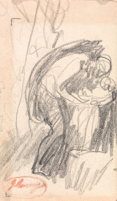 Soggetto non identificato: Un uomo con un bambino da George Romney