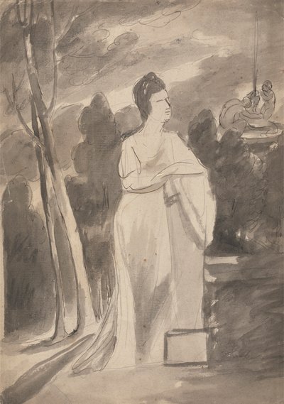 Donna a una Colonna da George Romney