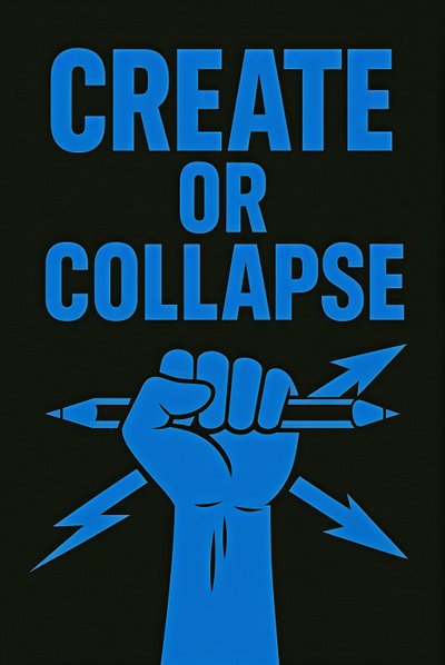 CREARE O COLLASSARE, 2025 (acrilico su tela) da George Rosaly