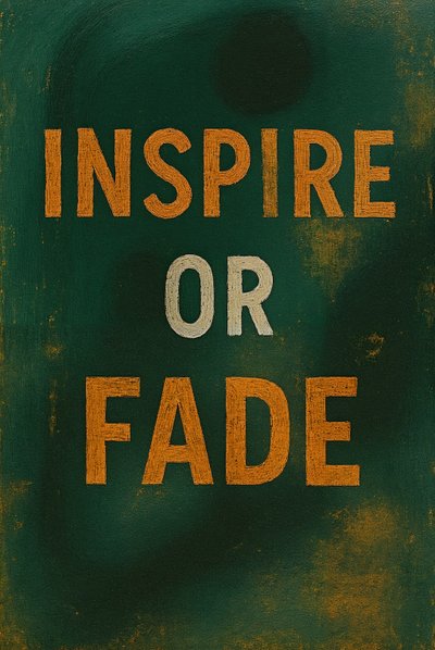 INSPIRE OR FADE, 2025 (acrilico su tela) da George Rosaly