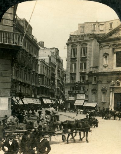 Piazza e chiesa di San Ferdinando, Napoli, Italia da George Rose