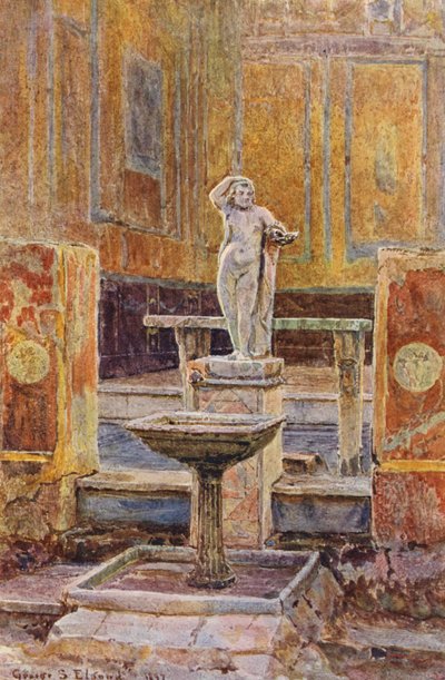 Giardini Italiani: Casa del Balcone Pensile, Pompei da George Samuel Elgood