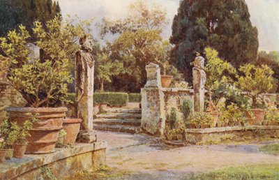 Giardini italiani: Statue terminali, Villa Piatti da George Samuel Elgood