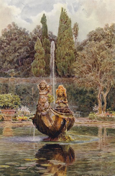 Giardini italiani: Villa Aldobrandini, Fontana nel Parterre da George Samuel Elgood