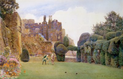 Il campo da bocce, Castello di Berkeley, Gloucestershire da George Samuel Elgood