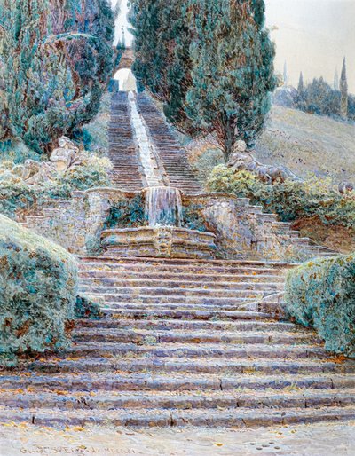 La Cascata a Villa Cicogna, Italia 1901 da George Samuel Elgood