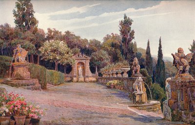 Terrazza superiore, Villa Imperiale, Genova, 1900 da George Samuel Elgood