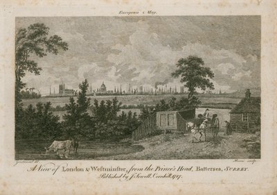 Veduta di Londra e Westminster, dalla Princes Head, Battersea, Surrey da George Samuel Elgood