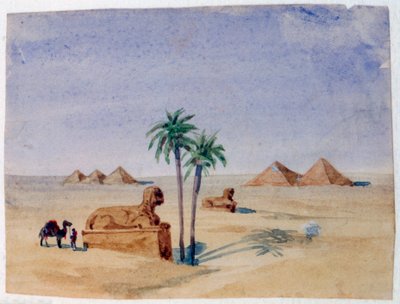 Sfinge e Piramidi, Giza II, 1820-1876 da George Sand