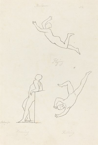 Inclinarsi, volare e cadere da George Scharf after John Flaxman