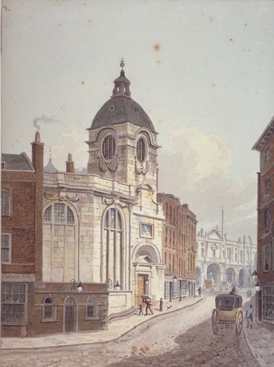 Chiesa di St Benet Fink, Threadneedle Street, City of London, 1810 da George Shepherd