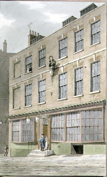 Grecian Coffee house, Devereaux Court, 1809 da George Shepherd