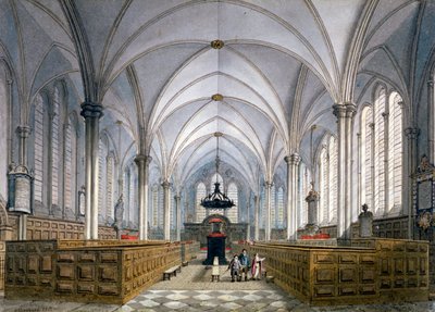 Vista interna della Temple Church, Londra da George Shepherd