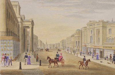 Regent Street, vista nord da Hanover Street, c.1830 da George Shepherd