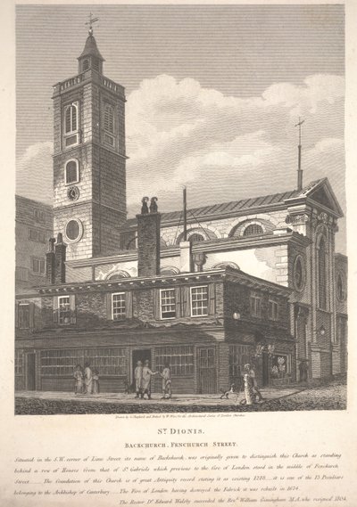 St. Dionis, Backchurch, Fenchurch Street, incisa da William Wise da George Shepherd
