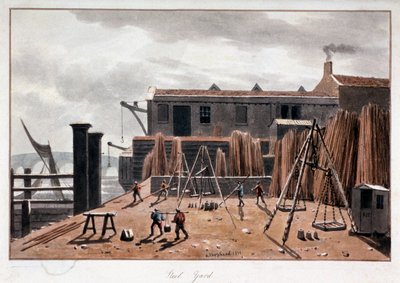 Vista di Steelyard Wharf, Londra, 1811 da George Shepherd