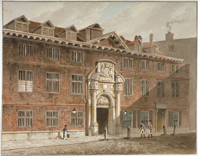 Facciata ovest di Blackwell Hall, King Street, City of London, 1811 da George Shepherd