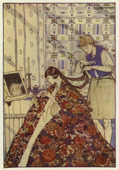 Poi vestì sua sorella con bei vestiti, e le lavò e pettinò i capelli da George Sheringham