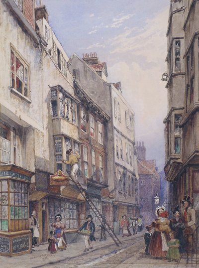 Bell Yard vicino a Chancery Lane, Londra, 1835 da George Sidney Shepherd