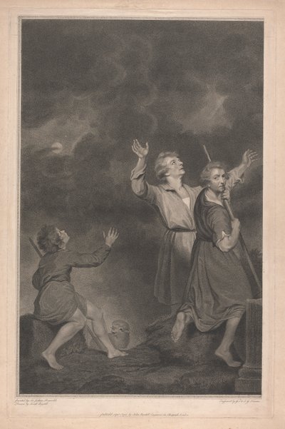 Finestra occidentale della cappella, New College Oxford, Adorazione dei pastori, dalla scena della Natività da George Siegmund Facius