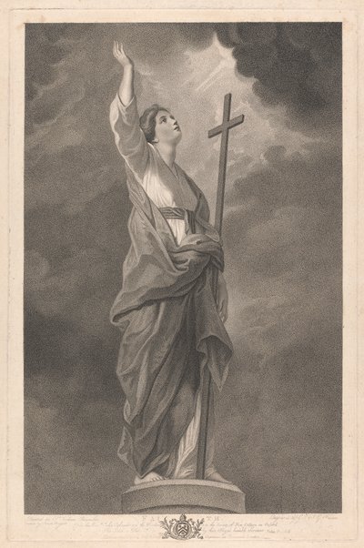 Finestra ovest della cappella, New College Oxford: Le virtù - Fede da George Siegmund Facius