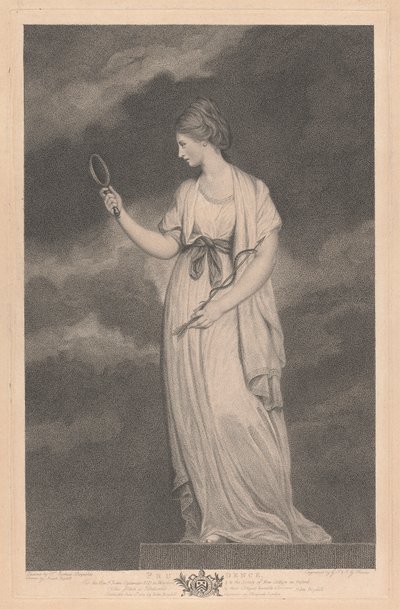 Finestra Ovest della Cappella, New College Oxford: Le Virtù - Prudenza da George Siegmund Facius