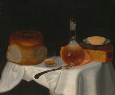 Natura morta di pane, burro e formaggio da George Smith