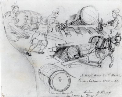 Carrettieri e cavallo, c.1820-30 da George Snr Scharf