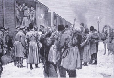 Partenza delle truppe russe per l