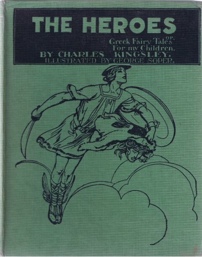 Progettazione della copertina anteriore, da Gli Eroi pubblicato da George Allen e Unwin 1929 da George Soper