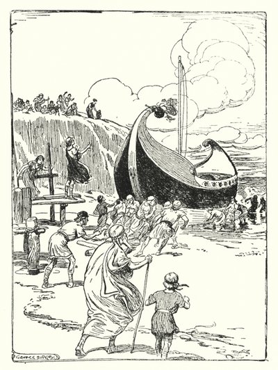 Giasone e gli Argonauti: "La buona nave Argo balzò dalla sabbia sui rulli e si lanciò avanti come un cavallo valoroso" da George Soper