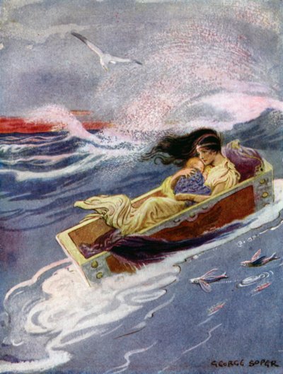 Perseo: "E via e fuori in mare fluttuavano la madre e il suo bambino" da George Soper