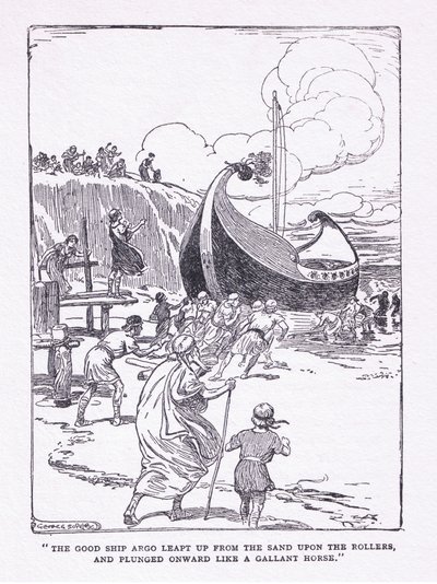 La buona nave Argo saltò dalla sabbia sui rulli e avanzò come un cavallo galante, da Gli Eroi pubblicato da George Allen e Unwin 1929 da George Soper