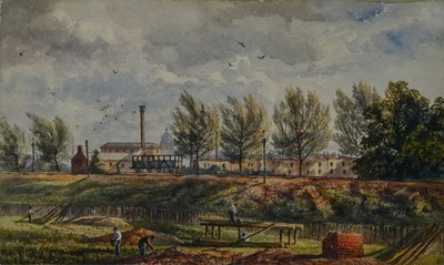 Taglio della Great Northern Rail a Kings Cross, uno schizzo dal vero da George Stewart