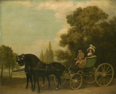 Un gentiluomo che guida una signora in un phaeton da George Stubbs