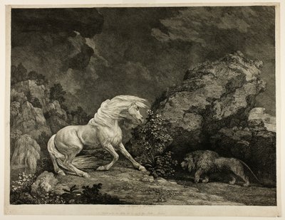 Un Cavallo Spaventato da un Leone da George Stubbs