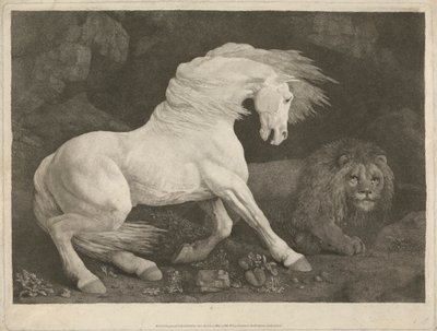 Un Cavallo Spaventato da un Leone da George Stubbs