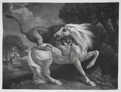 Cavallo Attaccato da un Leone da George Stubbs