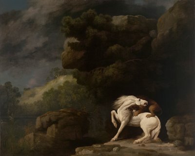 Un leone che attacca un cavallo da George Stubbs