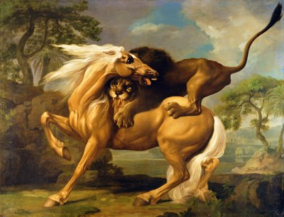 Un leone che attacca un cavallo, c.1762 da George Stubbs