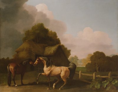 Uno stallone roano e una giumenta baia da George Stubbs