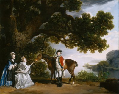 Capitano Samuel Sharpe Pocklington con sua moglie, Pleasance, e forse sua sorella, Frances da George Stubbs