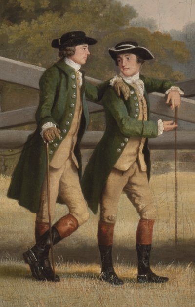 Dettaglio di William Henry Cavendish-Bentinck, 3° Duca di Portland e suo fratello minore Lord Edward (dettaglio) da George Stubbs