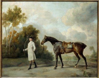 Ritratto di Assheton, primo visconte Curzon e la sua cavalla Maria Dipinto di George Stubbs (1724-1806) Sun. 1x1,28 m da George Stubbs