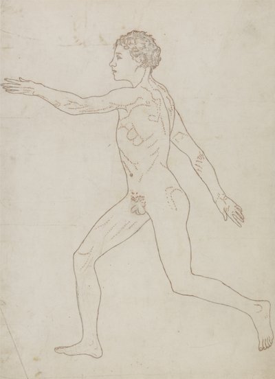 Studio della figura umana, vista laterale, da 