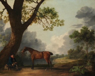 Il cacciatore del terzo duca di Dorset con un groom e un cane da George Stubbs