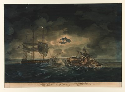 La Hornet (U.S.) e la Peacock (britannica) da George Thresher