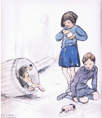 Vicky e Bill erano tremendamente eccitati, da Mudlarks pubblicato da Collins da George Vernon Stokes