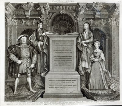 Familia Regia, o La famiglia di Enrico VIII, 1742 da George Vertue